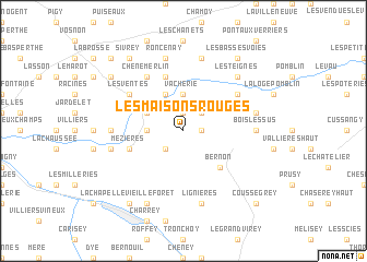 map of Les Maisons Rouges