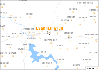 map of Lesmalinston