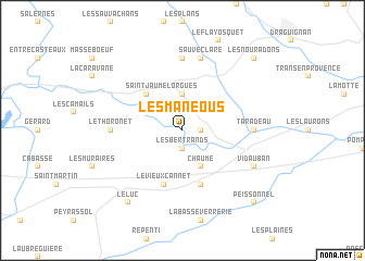 map of Les Manéous