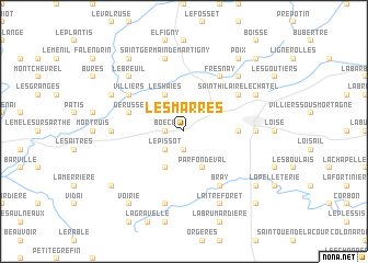 map of Les Marres