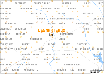 map of Les Marteaux