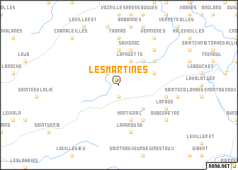 map of Les Martines