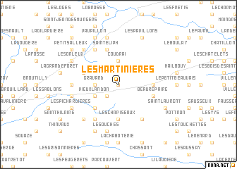 map of Les Martinières