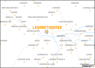 map of Les Martinières