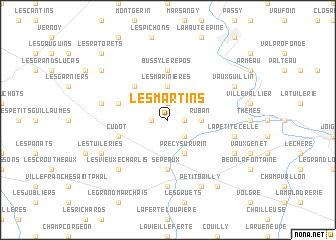 map of Les Martins