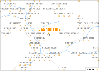 map of Les Martins