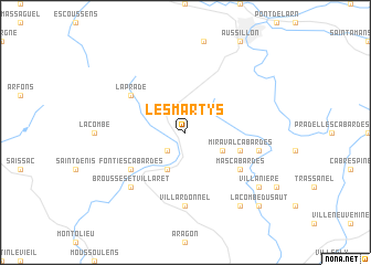 map of Les Martys