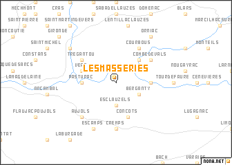 map of Les Masseries