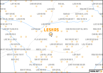 map of Les Mas