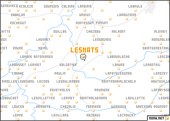 map of Les Mats