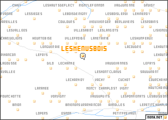 map of Les Menus Bois
