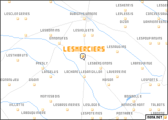 map of Les Merciers