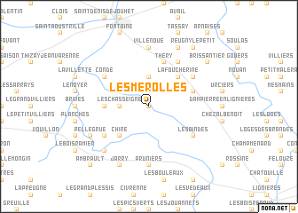 map of Les Mérolles