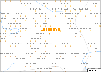 map of Les Mérys