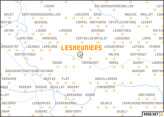map of Les Meuniers