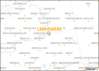 map of Les Minières