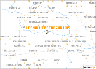 map of Les Moitiers-en-Bauptois
