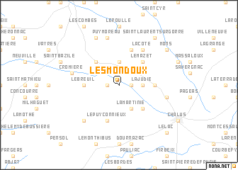 map of Les Mondoux