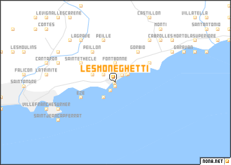 map of Les Moneghetti