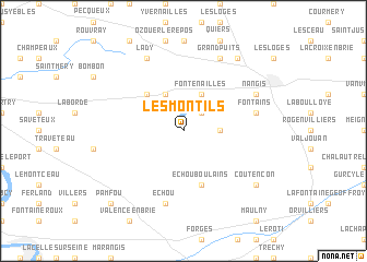 map of Les Montils