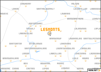 map of Les Monts