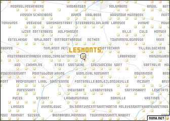 map of Les Monts