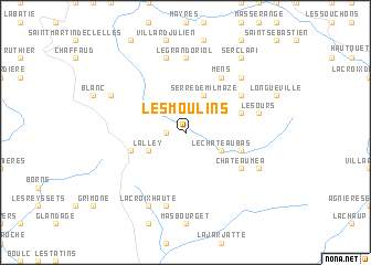 map of Les Moulins