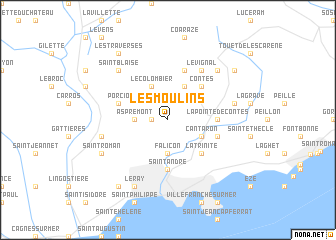 map of Les Moulins