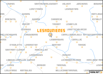 map of Les Mourières