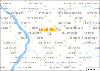 map of Les Nareys