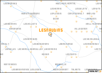map of Les Naudins