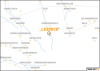 map of Lesnaya