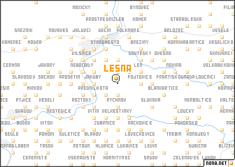 map of Lesná