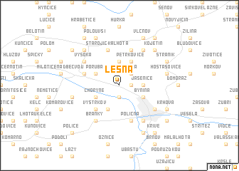 map of Lešná