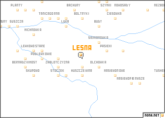 map of Leśna