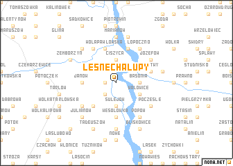 map of Leśne Chałupy