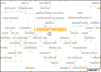 map of Les Neuf Maisons