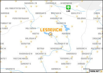 map of Lesnevichi