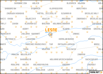 map of Leśne