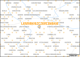 map of Leśniaki Szczercowskie