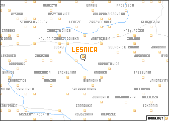 map of Leśnica