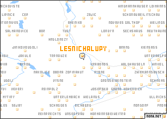 map of Lesní Chalupy