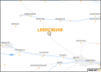 map of Lesnichevka