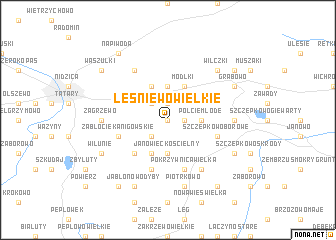 map of Leśniewo Wielkie