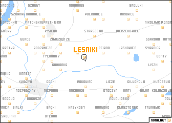 map of Leśniki