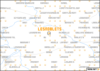 map of Les Noblets