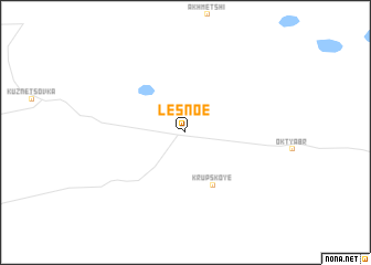 map of Lesnoe