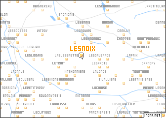 map of Les Noix