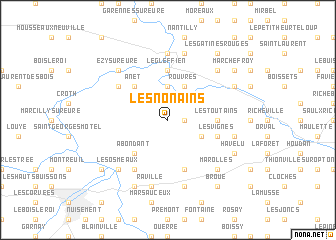 map of Les Nonains