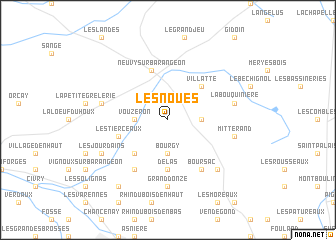 map of Les Noues